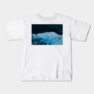 Deep Blue Ocean Waves Kids T-Shirt